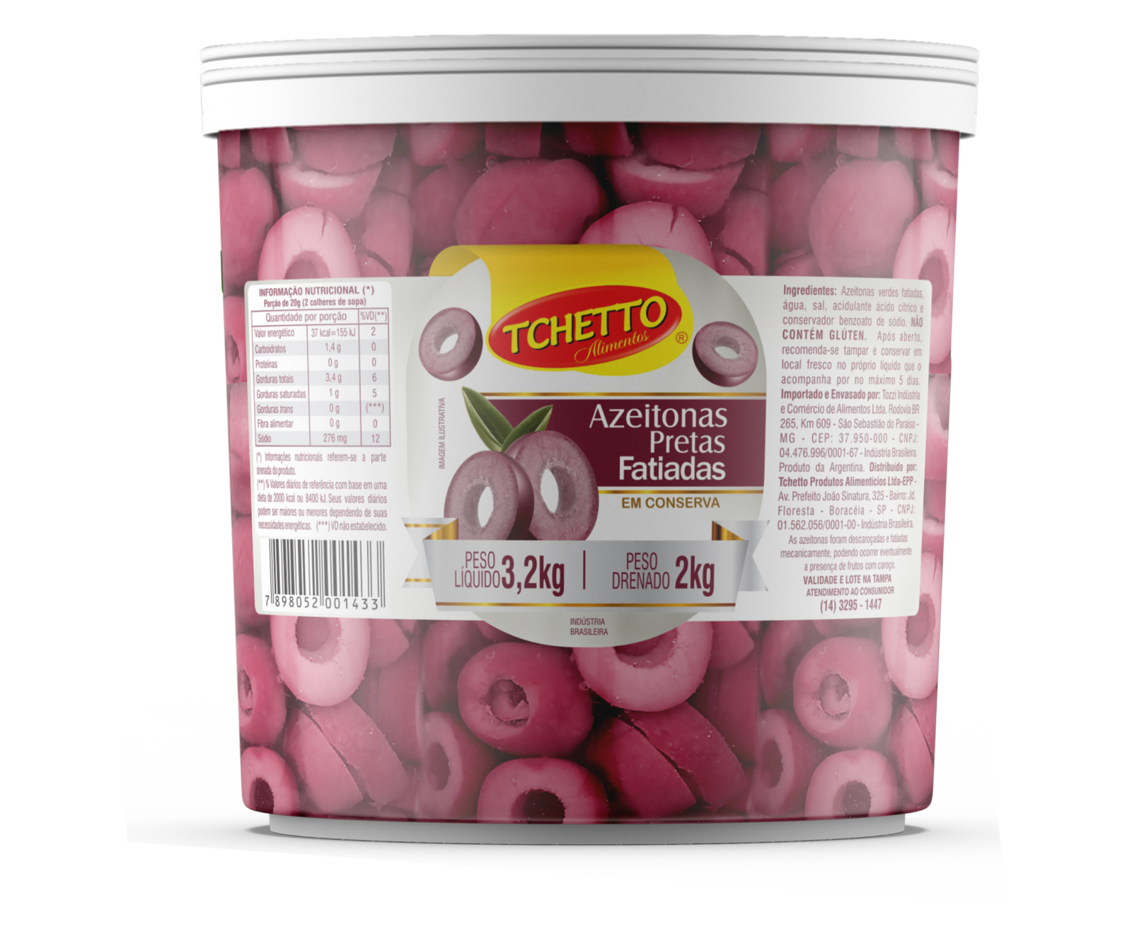 Azeitona Preta Fatiada 2kg