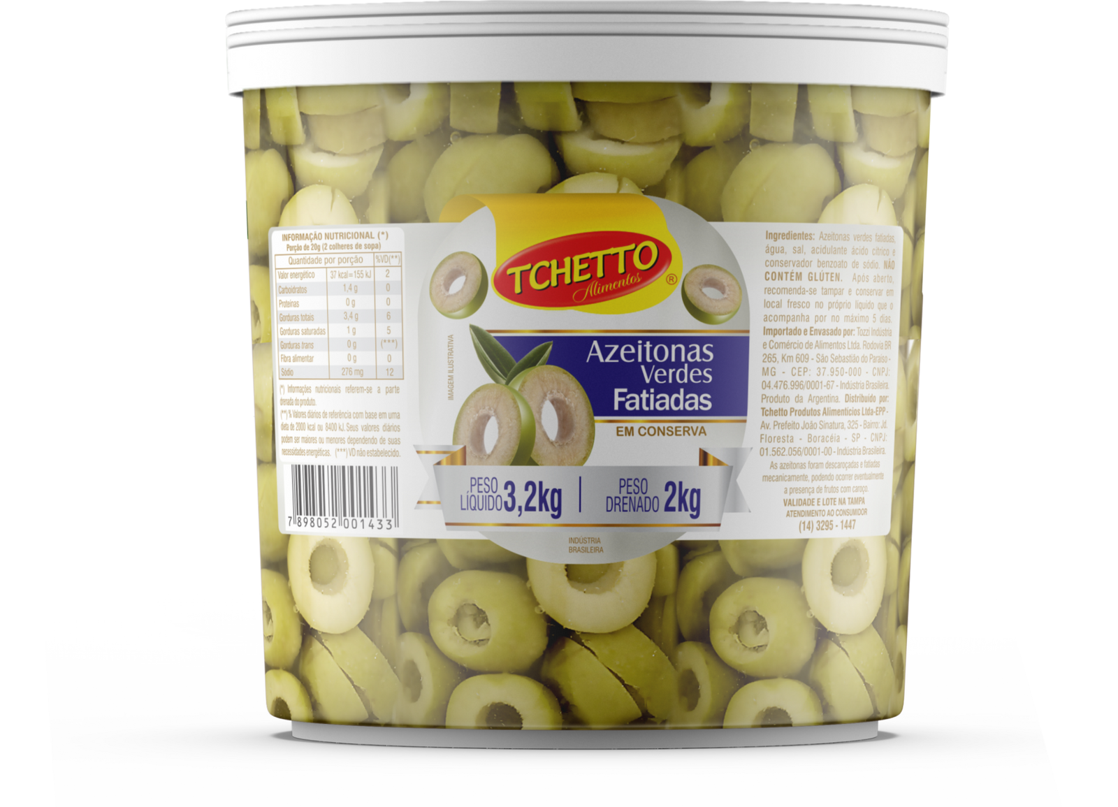 Azeitona Verde Fatiada 2kg