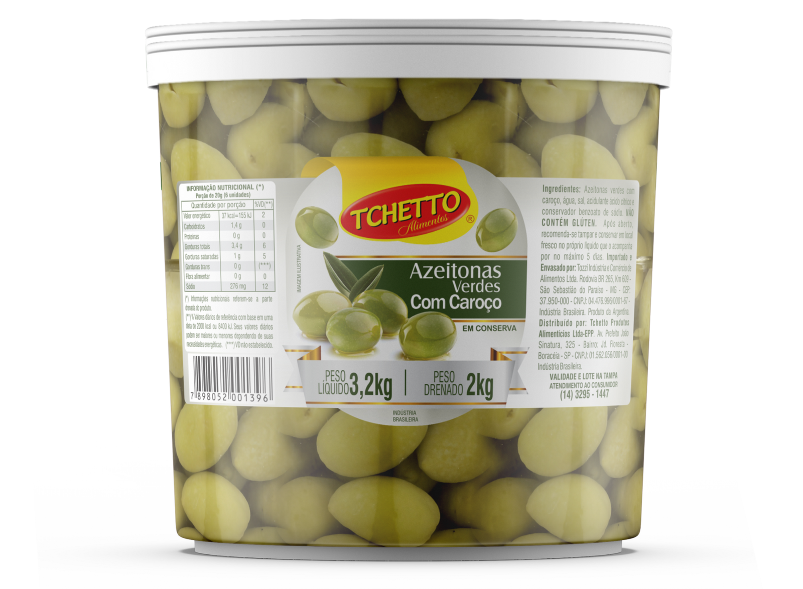 Azeitona Verde com Caroço 2kg