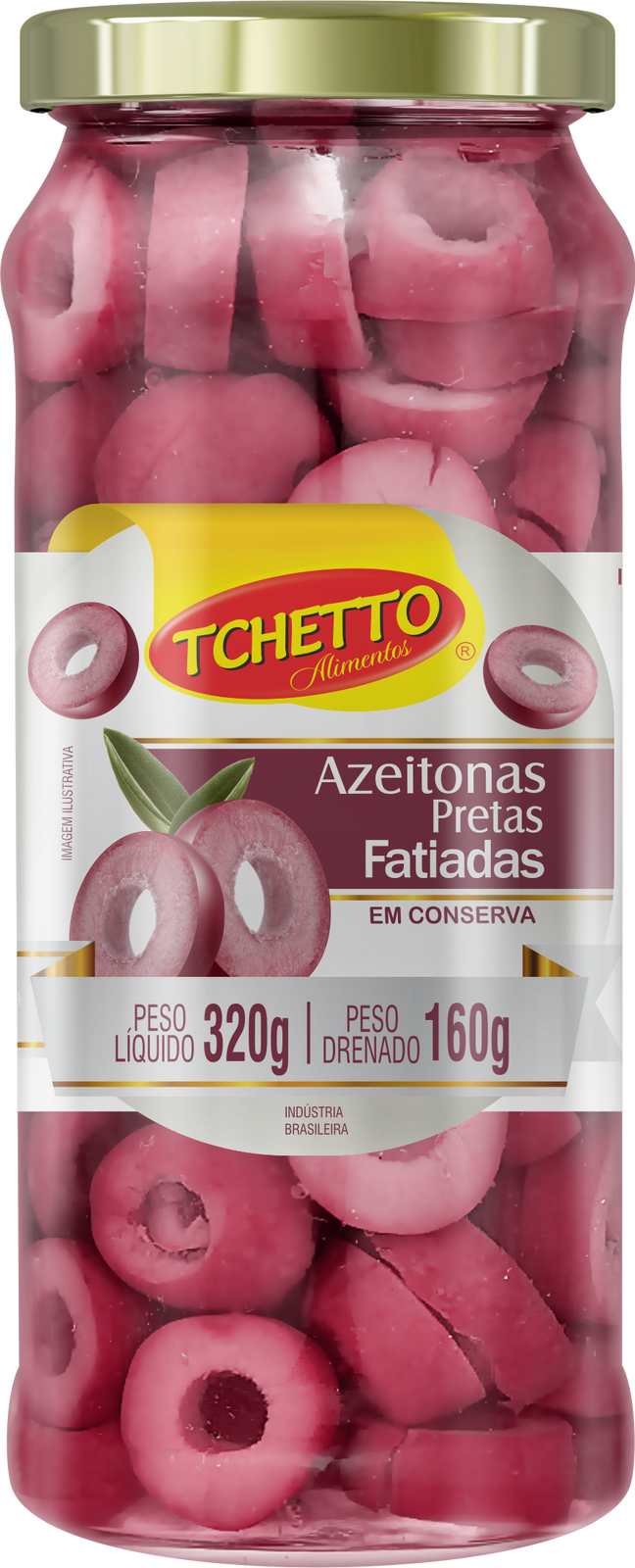 Azeitona Preta Fatiada Vidro